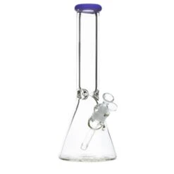 Thick Beaker Bong With Purple Accent