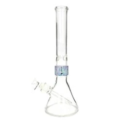 Prism CLEAR TALL BEAKER SINGLE STACK -Smoking Accessories Shop clear tall beaker single stack 420 science 844309