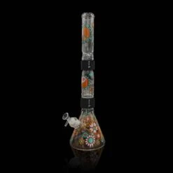 Prism FLOWER POWER BEAKER DOUBLE STACK -Smoking Accessories Shop flower power beaker double stack 420 science 385965