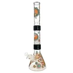 Prism FLOWER POWER BEAKER DOUBLE STACK -Smoking Accessories Shop flower power beaker double stack 420 science 994969