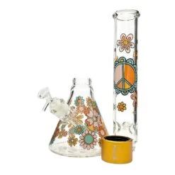 Prism FLOWER POWER BEAKER SINGLE STACK -Smoking Accessories Shop flower power beaker single stack 420 science 145543