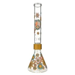 Prism FLOWER POWER BEAKER SINGLE STACK -Smoking Accessories Shop flower power beaker single stack 420 science 175165