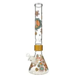 Prism FLOWER POWER BEAKER SINGLE STACK -Smoking Accessories Shop flower power beaker single stack 420 science 540527