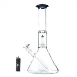 Geo's Glass 14in Crystal Circ Perc Beaker Bong - Atomic Stardust + Blu-V -Smoking Accessories Shop geo s glass 14in crystal circ beaker bong atomic stardust blu v 2 772659