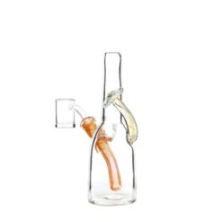 GMay Glass Orange & Fumed Sake Bottle Dab Rig -Smoking Accessories Shop gmay glass orange fumed sake bottle dab rig dab rigs 420 science 103858