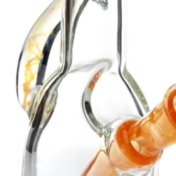 GMay Glass Orange & Fumed Sake Bottle Dab Rig -Smoking Accessories Shop gmay glass orange fumed sake bottle dab rig dab rigs 420 science 598450