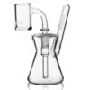 GRAV® Hourglass Pocket Bubbler Rig - Clear -Smoking Accessories Shop grav hourglass pocket bubbler rig clear water pipes 420 science 126237