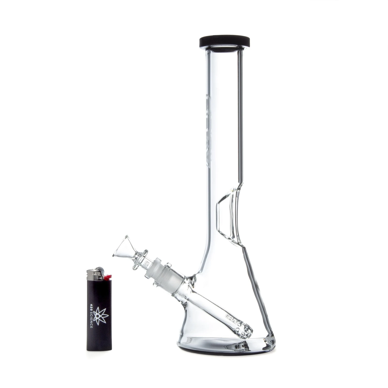 GRAV Medium Beaker Bong W/Black Accents 4 GRAV Medium Beaker Bong W/Black Accents - Image 2