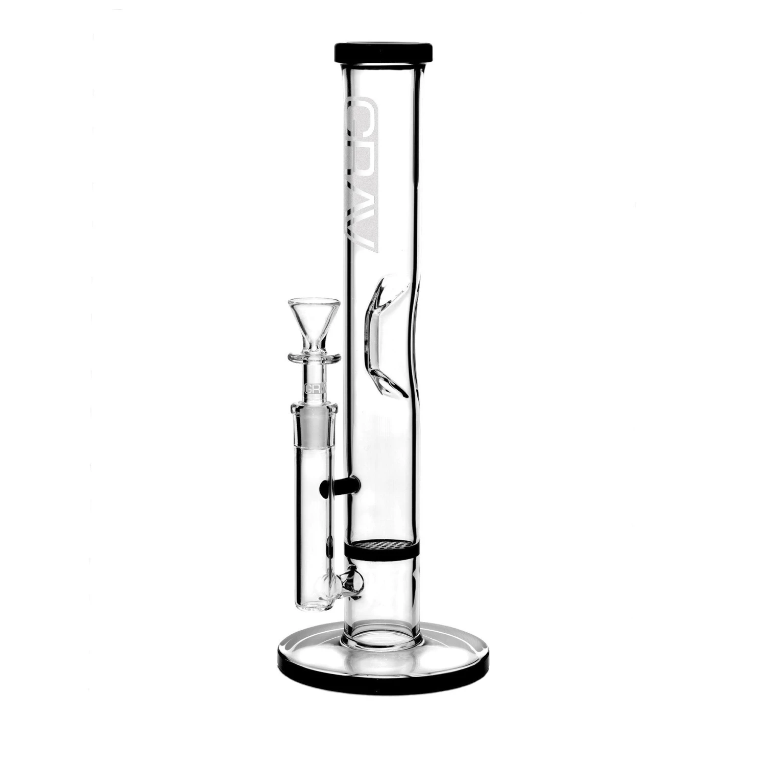 GRAV 12in Flare Water Pipe W/ Honey Comb Disc - Black