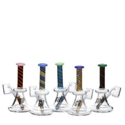 Green Bear 6in Striped Bell Dab Rig -Smoking Accessories Shop green bear 6in striped bell wfixed downstem dab rigs 420 science 801124