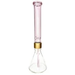 Prism HALO PINK LEMONADE BEAKER SINGLE STACK -Smoking Accessories Shop halo pink lemonade beaker single stack 420 science 285727