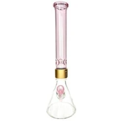 Prism HALO PINK LEMONADE BEAKER SINGLE STACK -Smoking Accessories Shop halo pink lemonade beaker single stack 420 science 676205