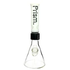 HALO WHITE PRISM BEAKER SINGLE STACK -Smoking Accessories Shop halo white prism beaker single stack 420 science 424628