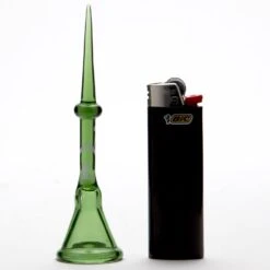 Home Blown Glass Carb Cap Dabber - Green -Smoking Accessories Shop hbg cc gr lighter 263865