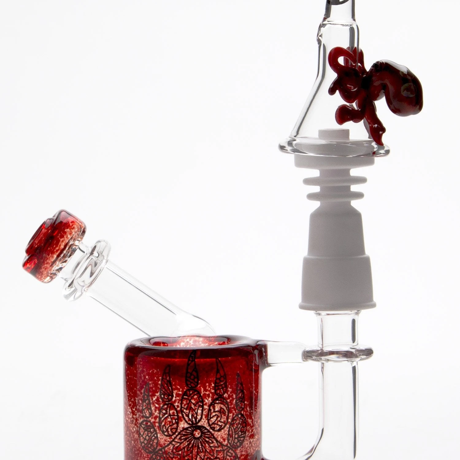 Home Blown Glass Critter Carb Cap Dabber - Octopus 7 Home Blown Glass Critter Carb Cap Dabber - Octopus - Image 5