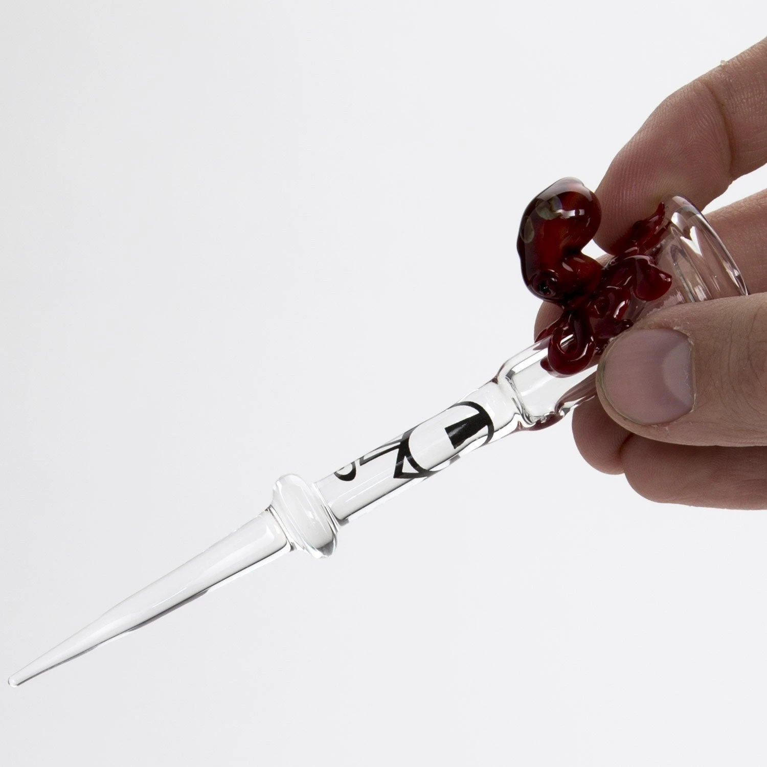 Home Blown Glass Critter Carb Cap Dabber - Octopus 4 Home Blown Glass Critter Carb Cap Dabber - Octopus - Image 2