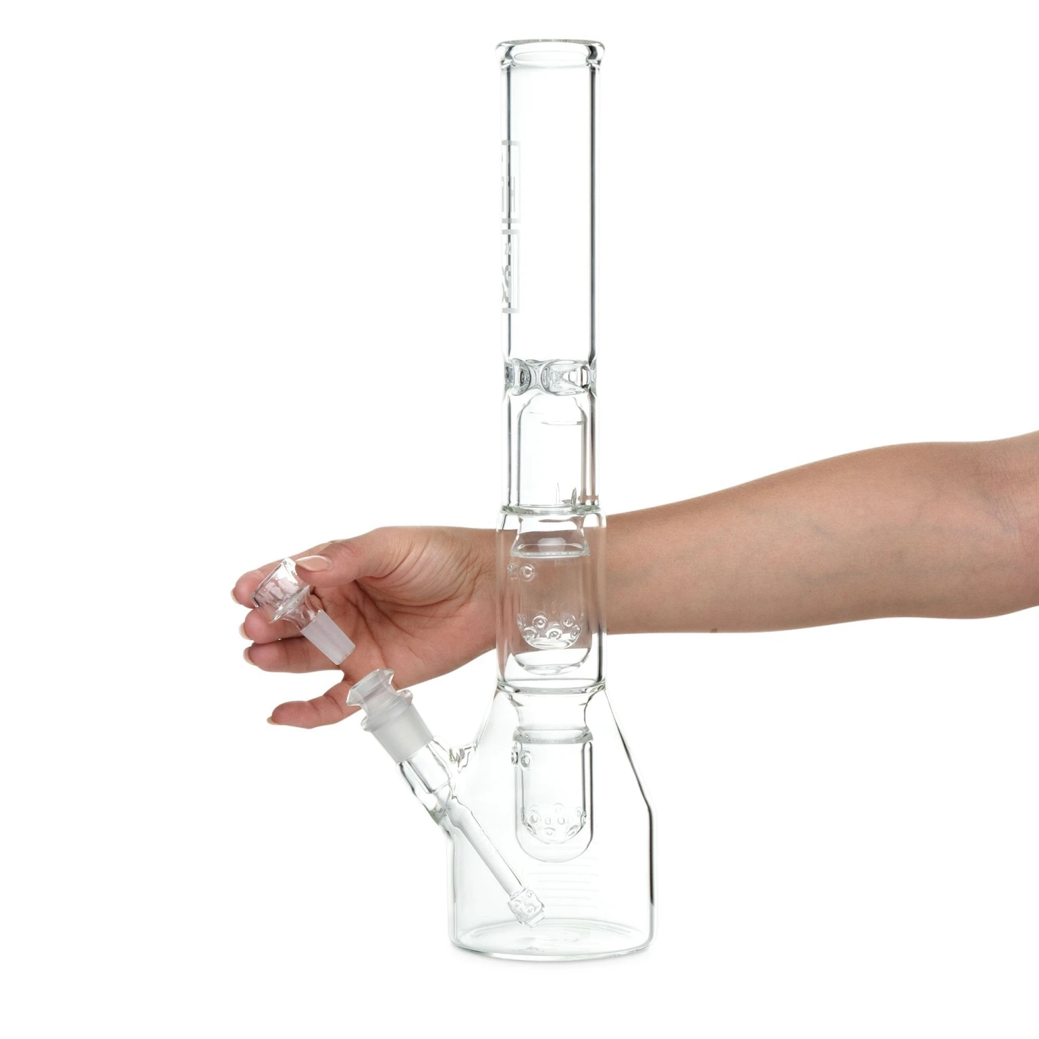 HiSi 16in Beaker Bong - Double U Perc 5 HiSi 16in Beaker Bong - Double U Perc - Image 3