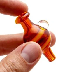 Home Blown Glass Bubble Carb Cap - Fire Swirl -Smoking Accessories Shop home blown glass bubble carb cap fire swirl 3 446874