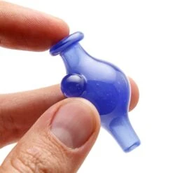 Home Blown Glass Bubble Carb Cap - Indigo -Smoking Accessories Shop home blown glass bubble carb cap indigo 3 331960