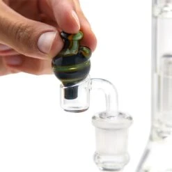 Home Blown Glass Bubble Carb Cap - Fire Swirl -Smoking Accessories Shop home blown glass bubble carb cap use 1 1668b553 bd61 45c9 b689 a05382512b71 381616