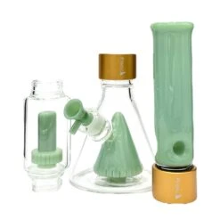Prism PERCOLATED BEAKER DOUBLE STACK 27 Prism PERCOLATED BEAKER DOUBLE STACK -Smoking Accessories Shop percolated beaker double stack 420 science 816825