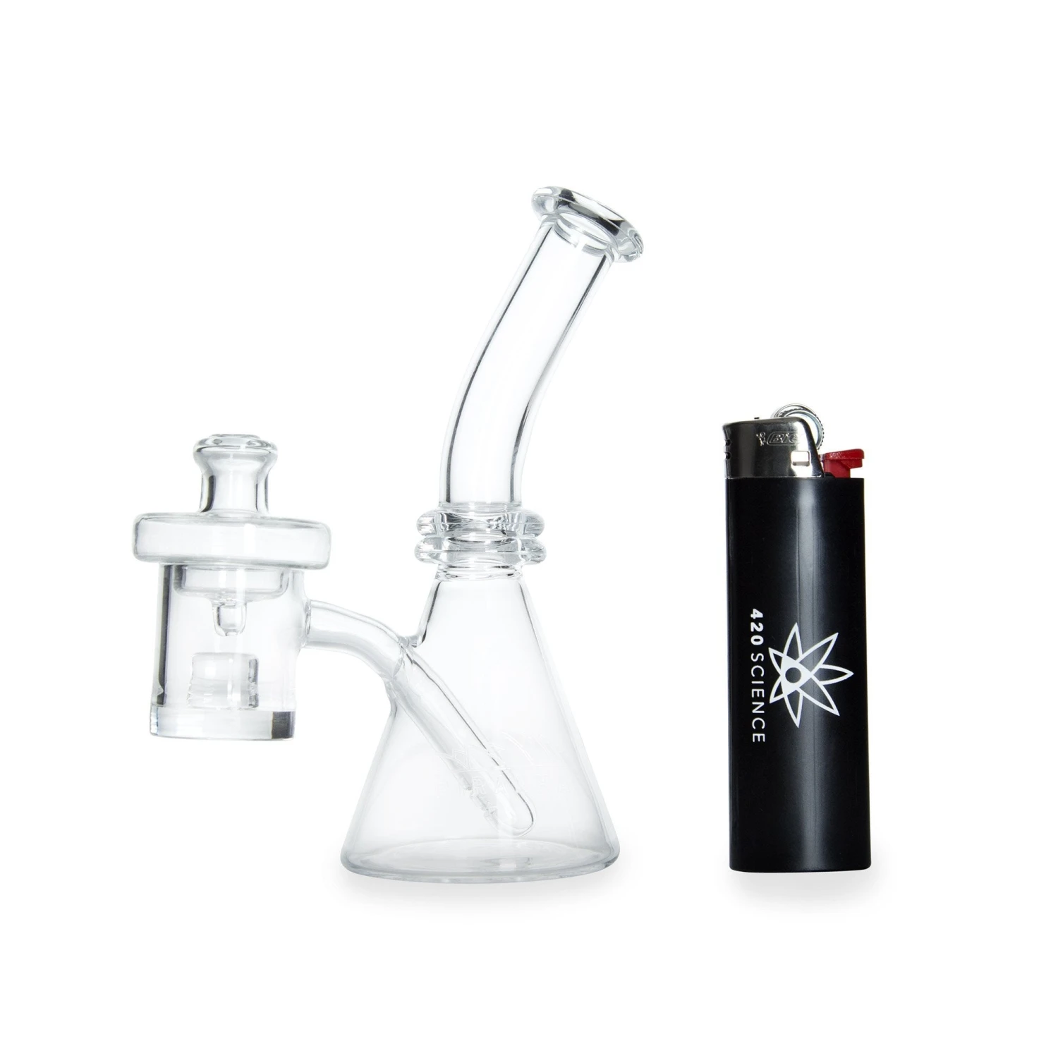 Piranha Quartz One Piece Beaker Dab Rig W/ Thick Bottom Reactor Core Banger 4 Piranha Quartz One Piece Beaker Dab Rig W/ Thick Bottom Reactor Core Banger - Image 2