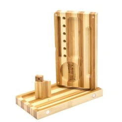 RAW Backflip Magnetic Bamboo Striped Rolling Tray -Smoking Accessories Shop raw backflip magnetic bamboo rolling tray striped 6 447040