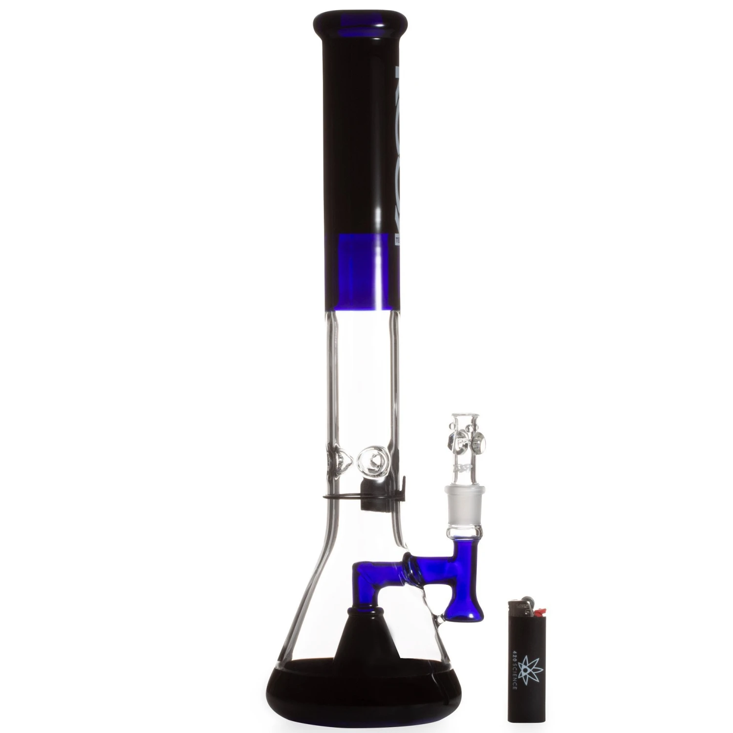 ROOR Tech 18in Fixed Shower Head Big Beaker Bong - Blue Black 4 ROOR Tech 18in Fixed Shower Head Big Beaker Bong - Blue Black - Image 2