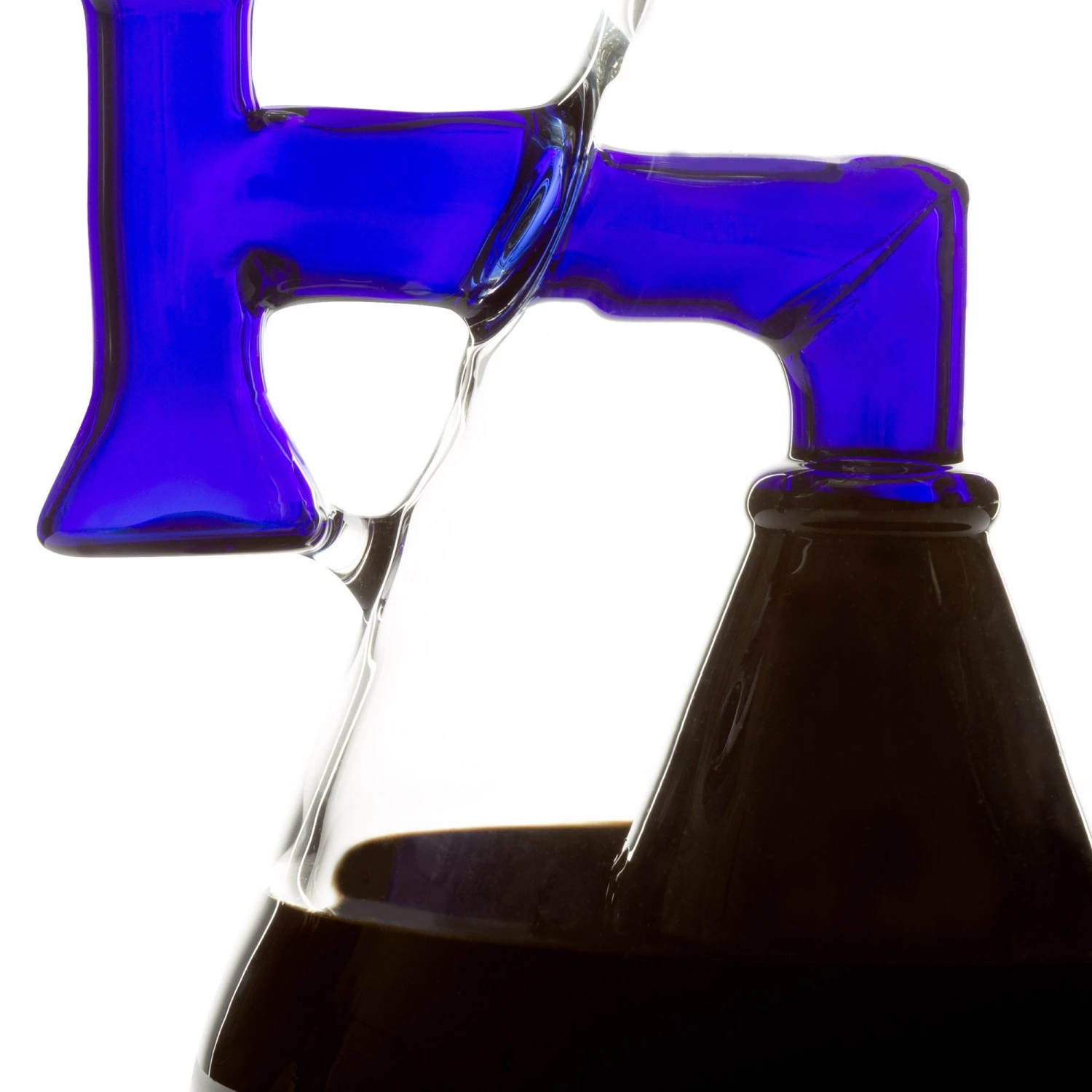 ROOR Tech 18in Fixed Shower Head Big Beaker Bong - Blue Black 7 ROOR Tech 18in Fixed Shower Head Big Beaker Bong - Blue Black - Image 5