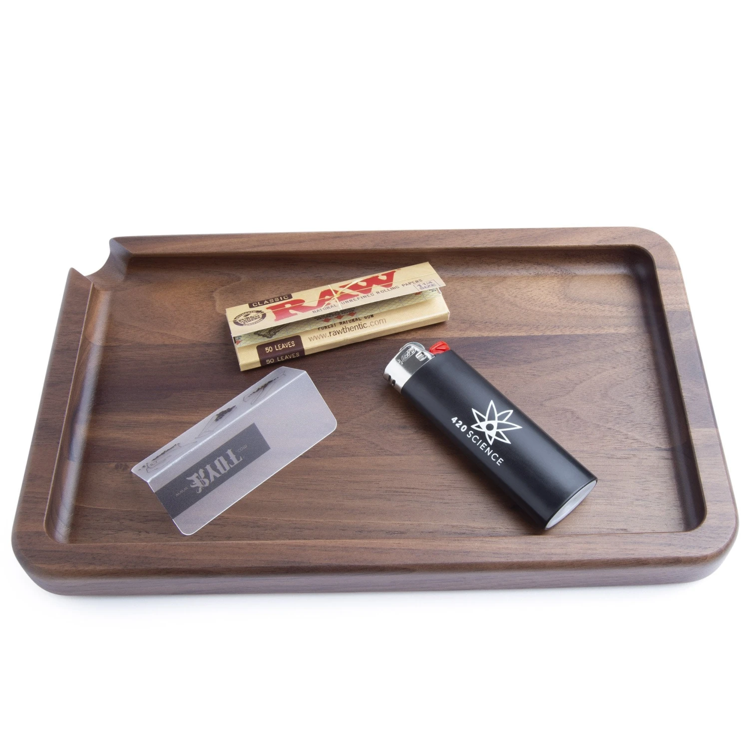 RYOT Solid Wood Walnut Rolling Tray 4 RYOT Solid Wood Walnut Rolling Tray - Image 2