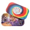 Silenced Hippie Rolling Tray -Smoking Accessories Shop silenced hippie metal rolling tray w magnetic lid 1