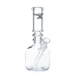 Solid Glass 12in Sculpted Neck Barrel Beaker Bong