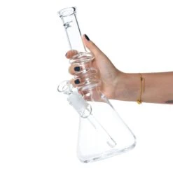 Solid Glass 12in Triple Ring Beaker Bong -Smoking Accessories Shop solid glass 12in triple ring beaker 3 922712