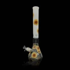 Prism SUNFLOWER BEAKER SINGLE STACK -Smoking Accessories Shop sunflower beaker single stack 420 science 129019