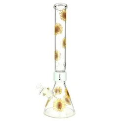 Prism SUNFLOWER BEAKER SINGLE STACK -Smoking Accessories Shop sunflower beaker single stack 420 science 189779