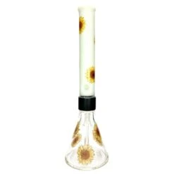 Prism SUNFLOWER BEAKER SINGLE STACK -Smoking Accessories Shop sunflower beaker single stack 420 science 996507