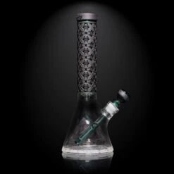 Teal X-Morphic: EVO 15 Glass Beaker -Smoking Accessories Shop teal x morphic evo 15 glass beaker water pipes 420 science 780529